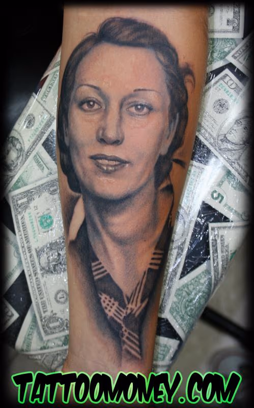 Cody's Grandmother Portrait Tattoo