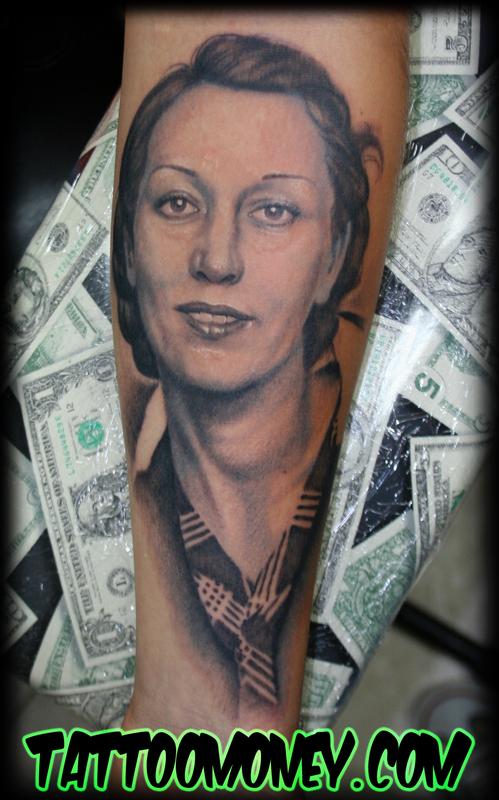 Cody's Grandmother Portrait Tattoo