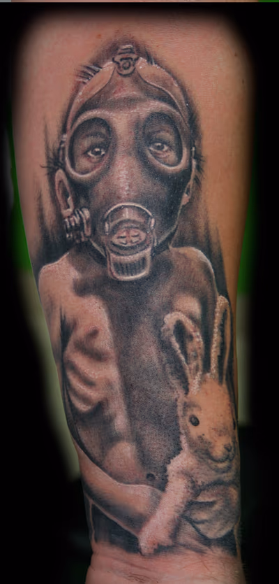Kid in Gas Mask