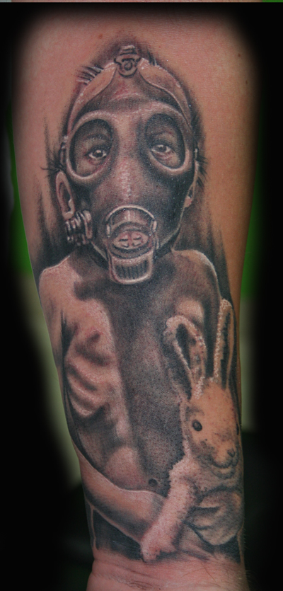 Kid in Gas Mask