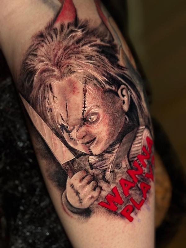 Child’s Play Tattoo by @StevieMonieTattoos