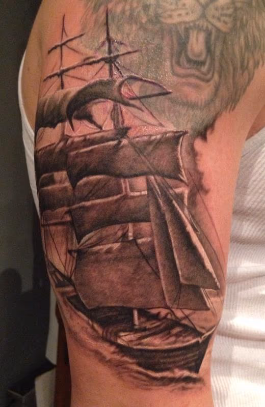 Clipper Ship Tattoo