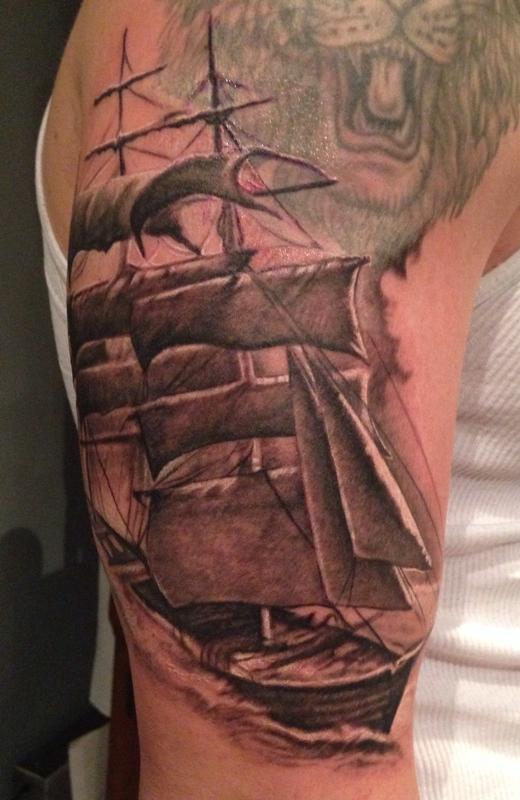 Clipper Ship Tattoo