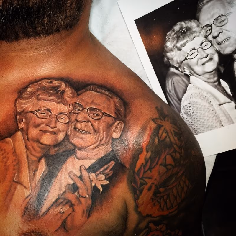 Wedding Photo Memorial Tattoo