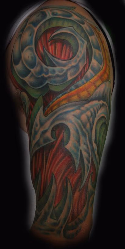 Bio Mech 1/4 Sleeve Tattoo