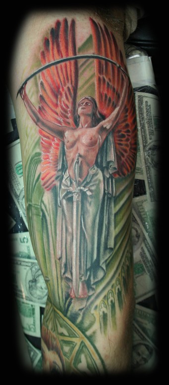 Gothic Angel Tattoo