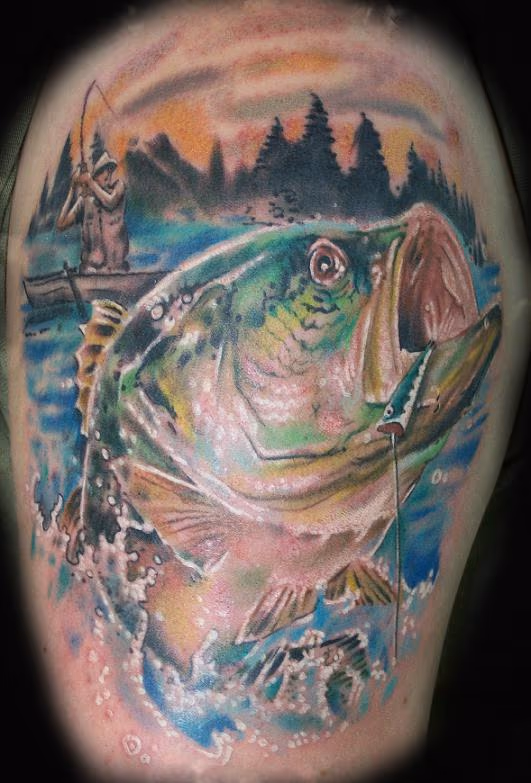 Bass Fishing Tattoo