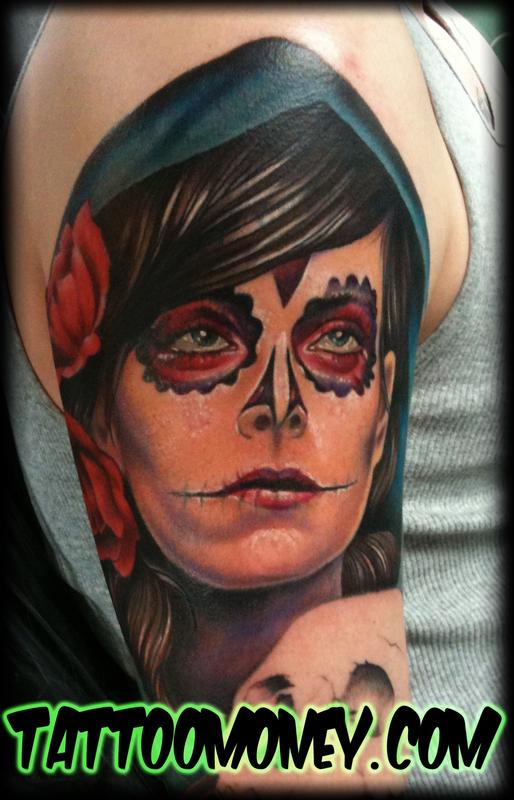 Day of The Dead Girl Tattoo