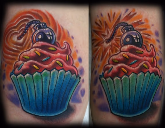 Matching Cupcake Tattoos