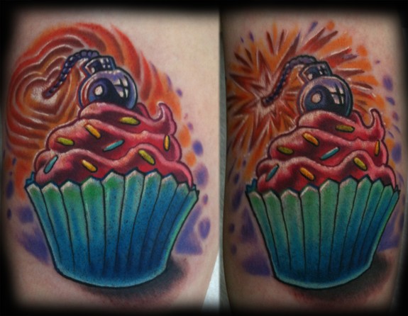 Matching Cupcake Tattoos