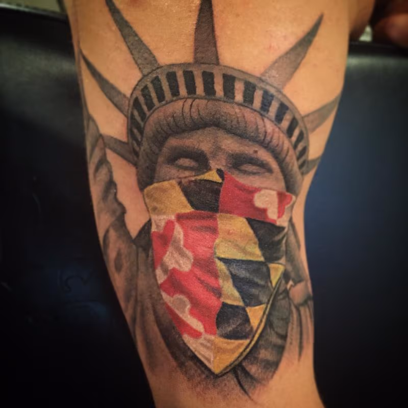 Maryland Statue of Liberty Tattoo