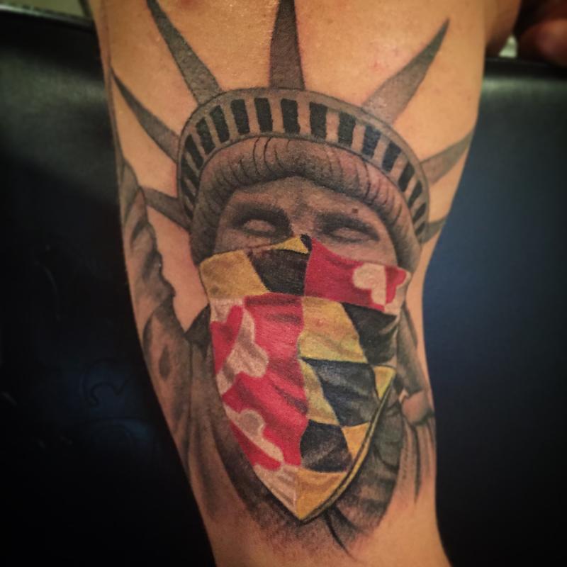 Maryland Statue of Liberty Tattoo