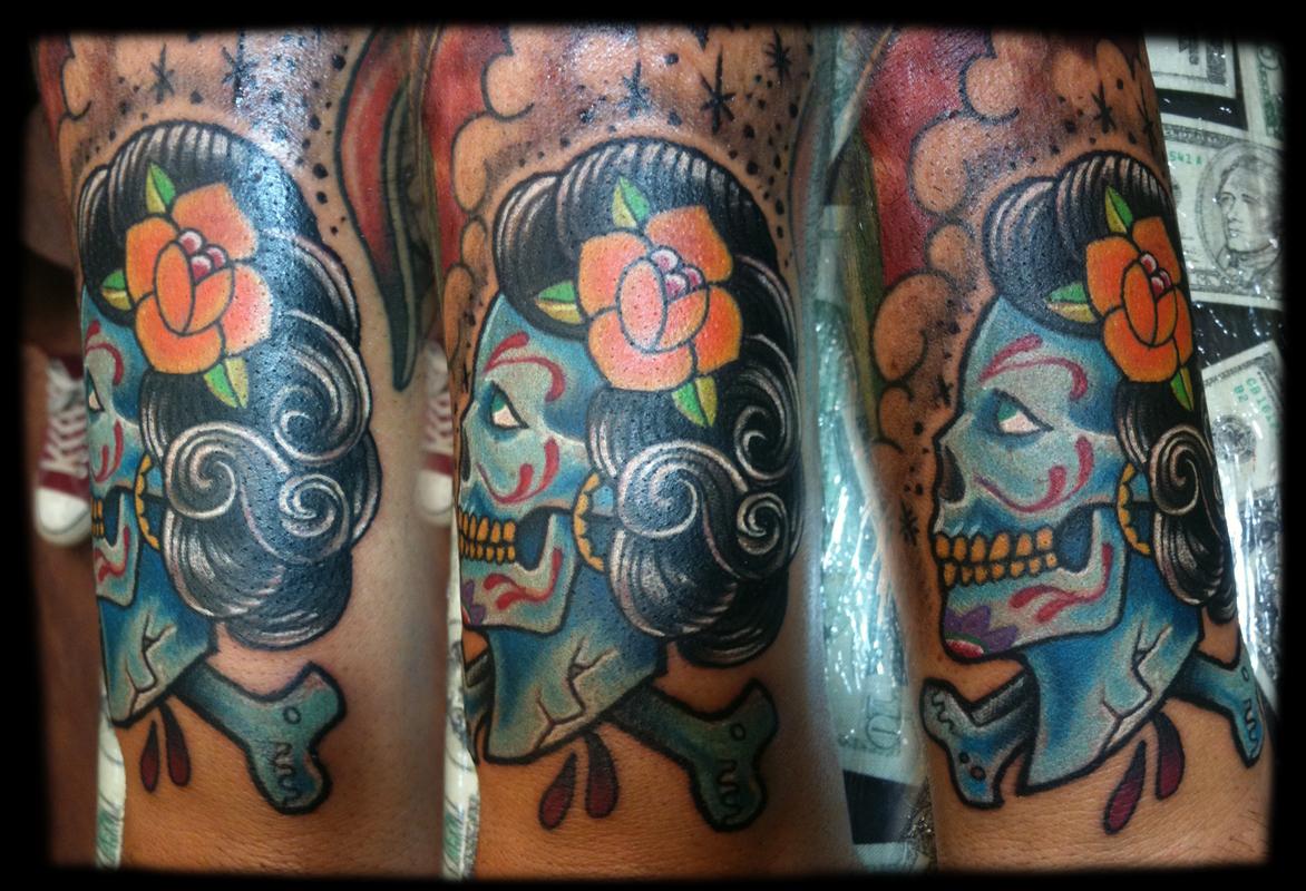 Neo-Traditional Day of the Dead Girl