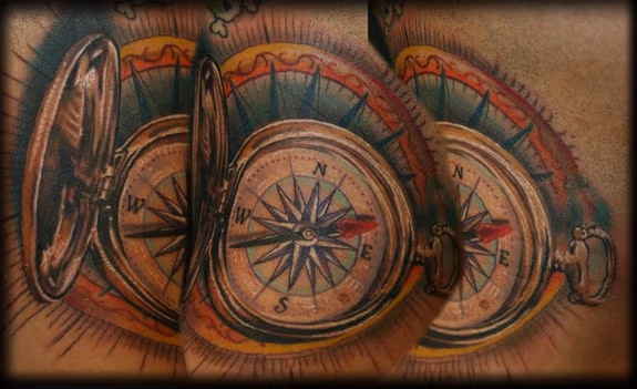 Compass Tattoo Detail