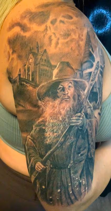 Lord of the Rings Gandolf Tattoo by @steviemonietattoos