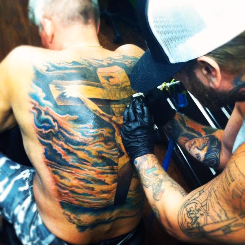 Salvador  Dali Inspired Backpiece Progress