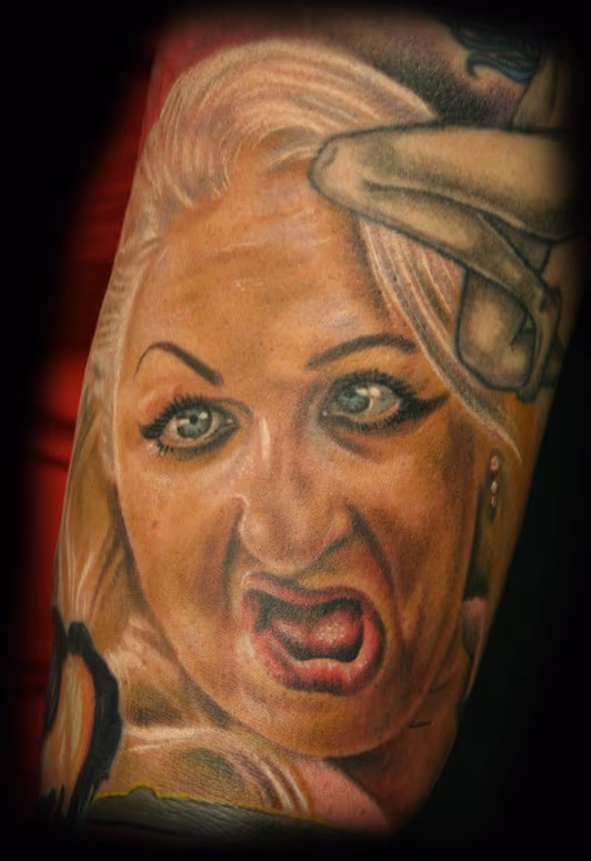 Hatchet Face tattoo
