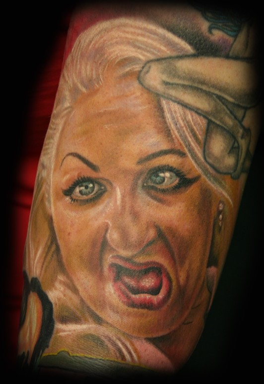 Hatchet Face tattoo