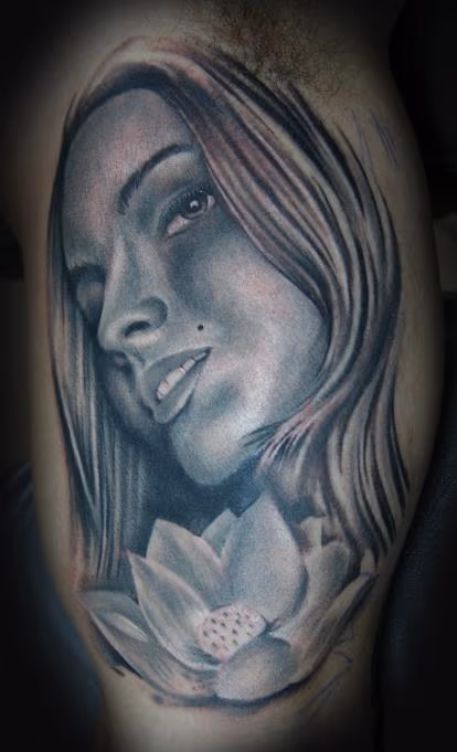 Gray Girl Tattoo