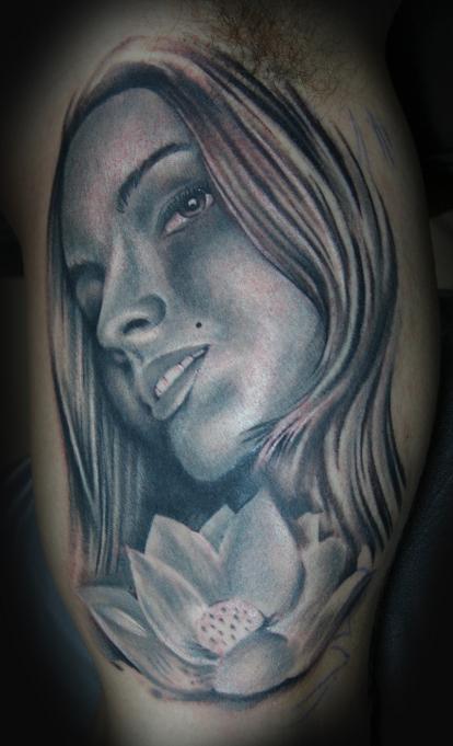 Gray Girl Tattoo