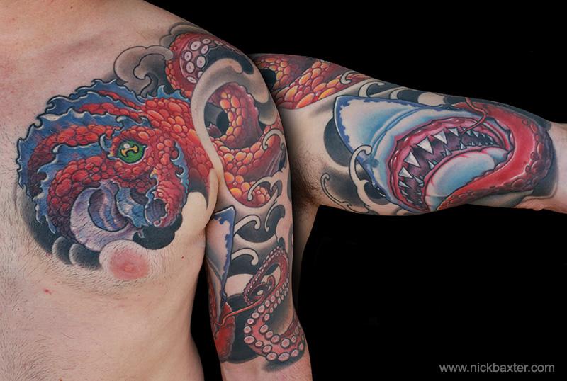 Octopus vs Shark