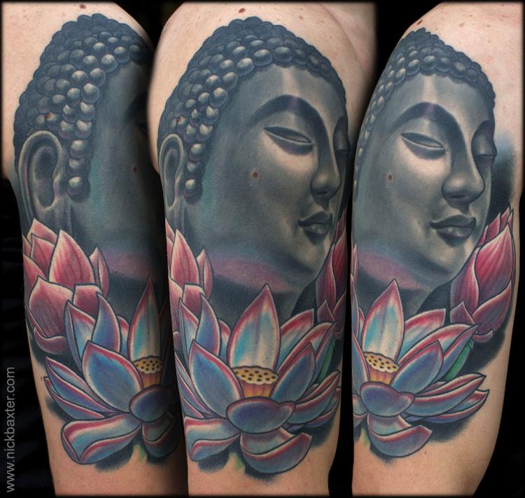 Buddha and Three Lotuses