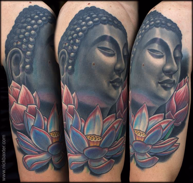 Buddha and Three Lotuses