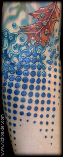 Halftone Leaf Sleeve (Detail 2)