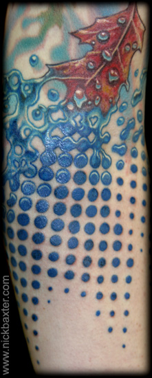 Halftone Leaf Sleeve (Detail 2)