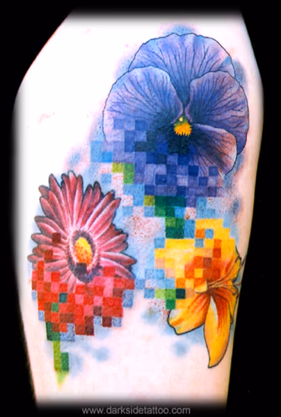 Monica's pixel flowers