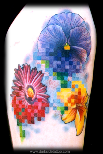 Monica's pixel flowers