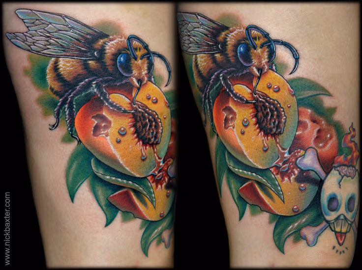 Bumble Bee and Peaches