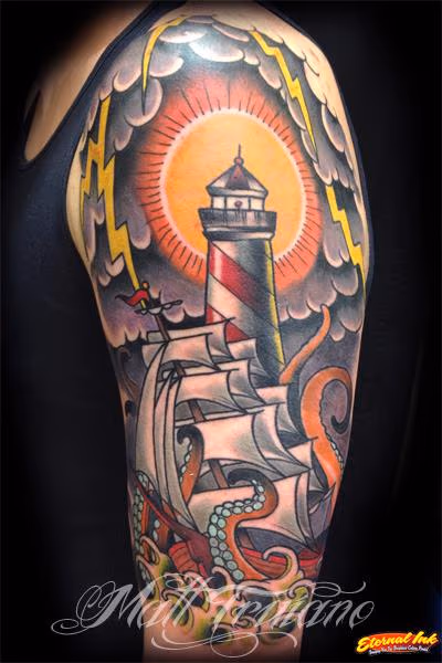 light house storm