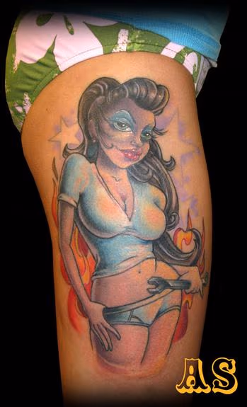 mechanic pinup