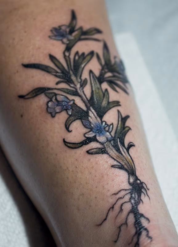 lavender flower tattoo
