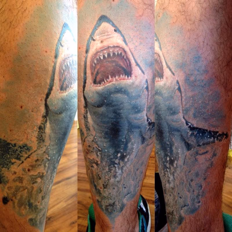 michele@offthemaptattoo.com, Jump White Shark