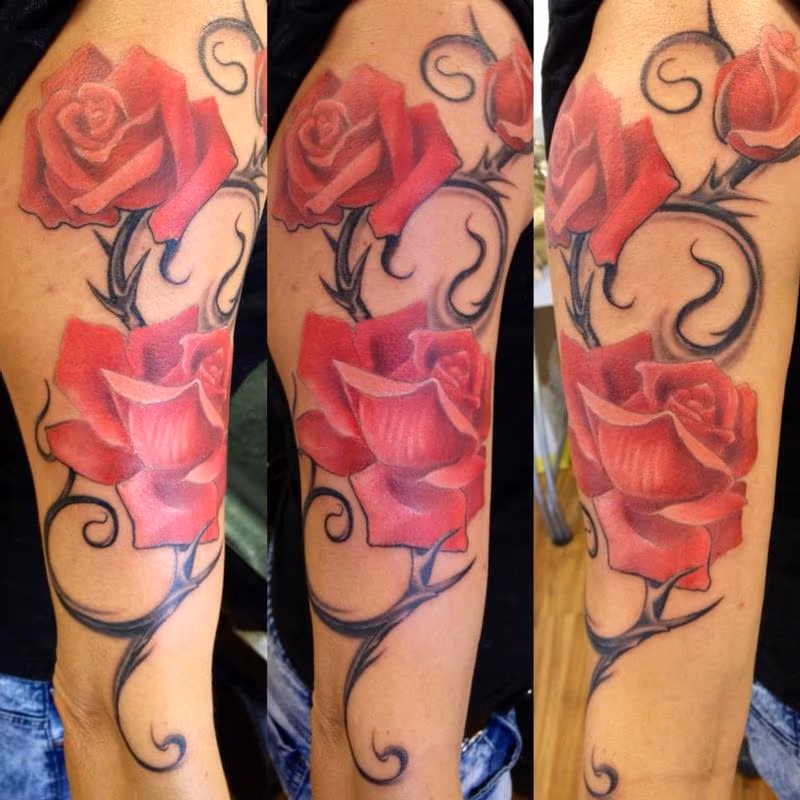Decoration with roses