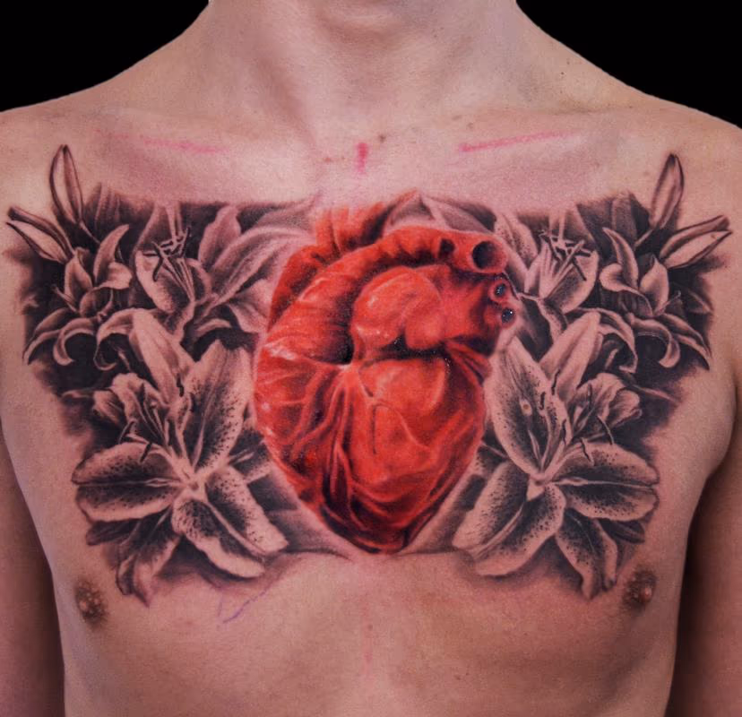 Heart with Flowers