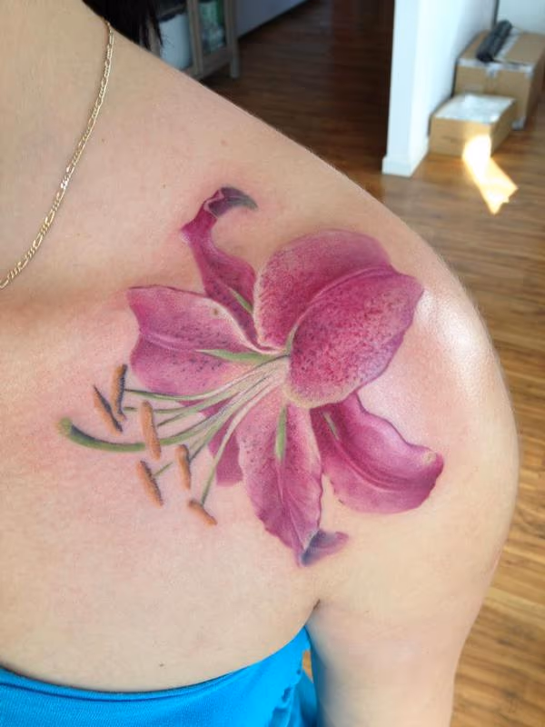 michele@offthemaptattoo.com, Flower lilium