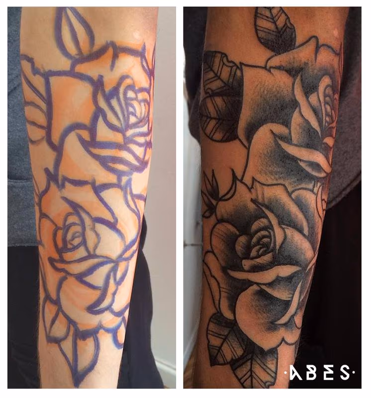 roses freehand