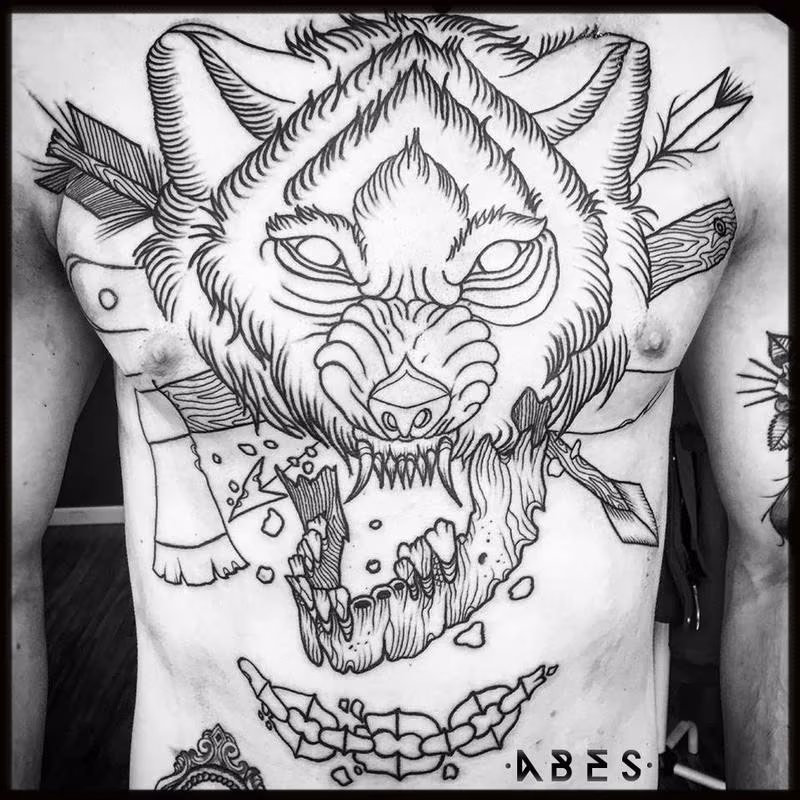 wolf chest in progress