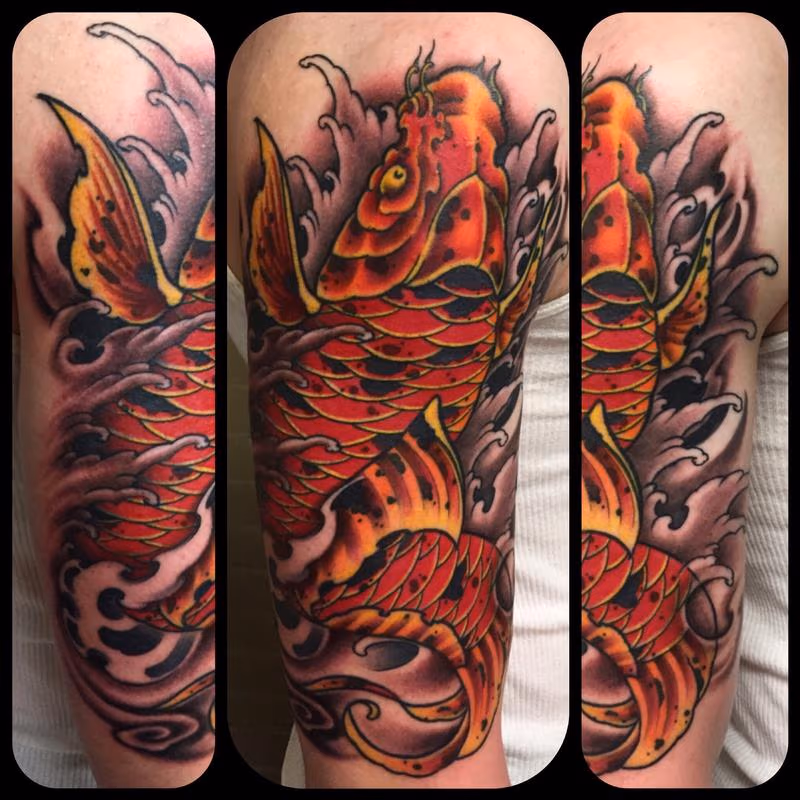 Koi fish sleeve