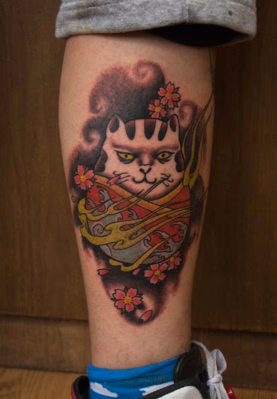 Scary Cat and Cherry Blossoms