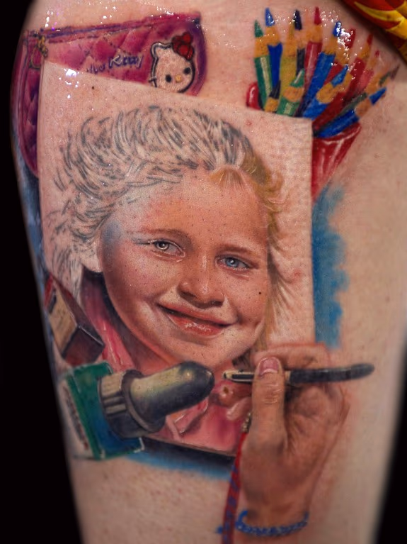 Child Portrait Tattoo
