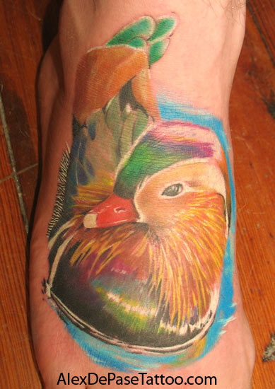 mandarin duck tattoo