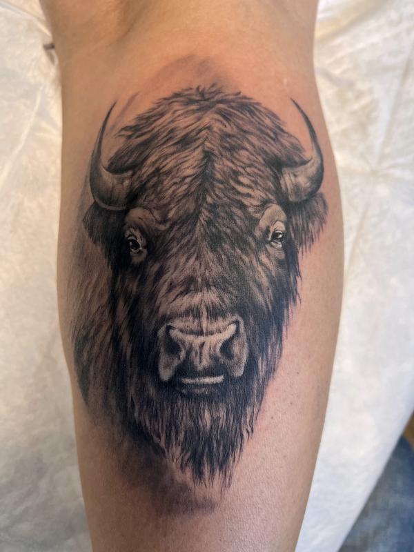 Bison Tattoo by Irish Chris