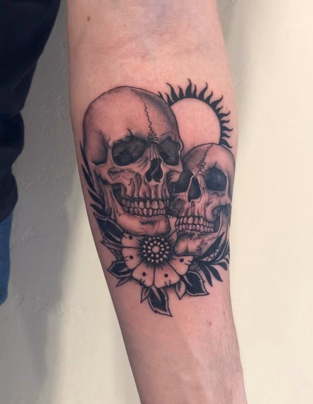 Brennan Walker Skulls Tattoo