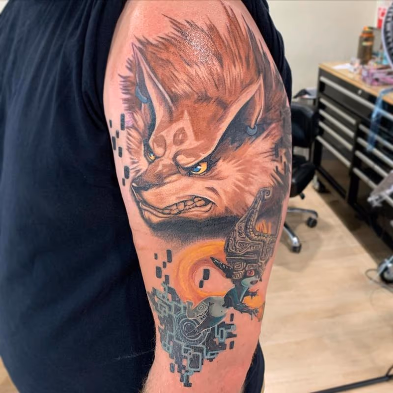 Wolf Link and Minda Tattoo