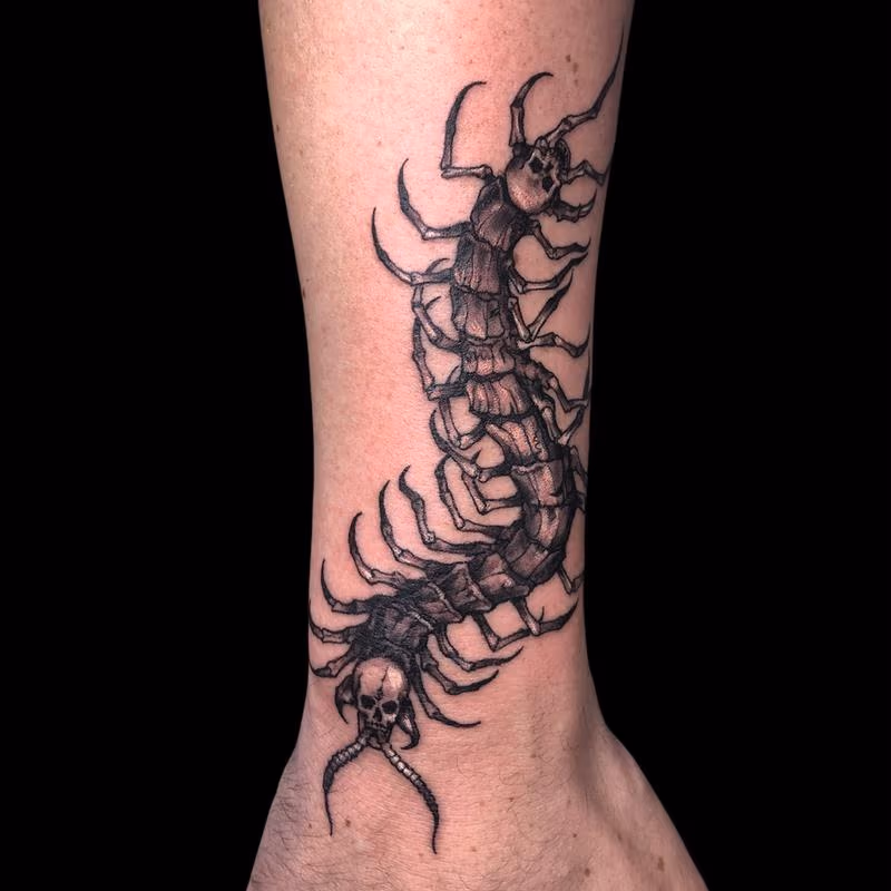 Brennan Walker Centipede Tattoo