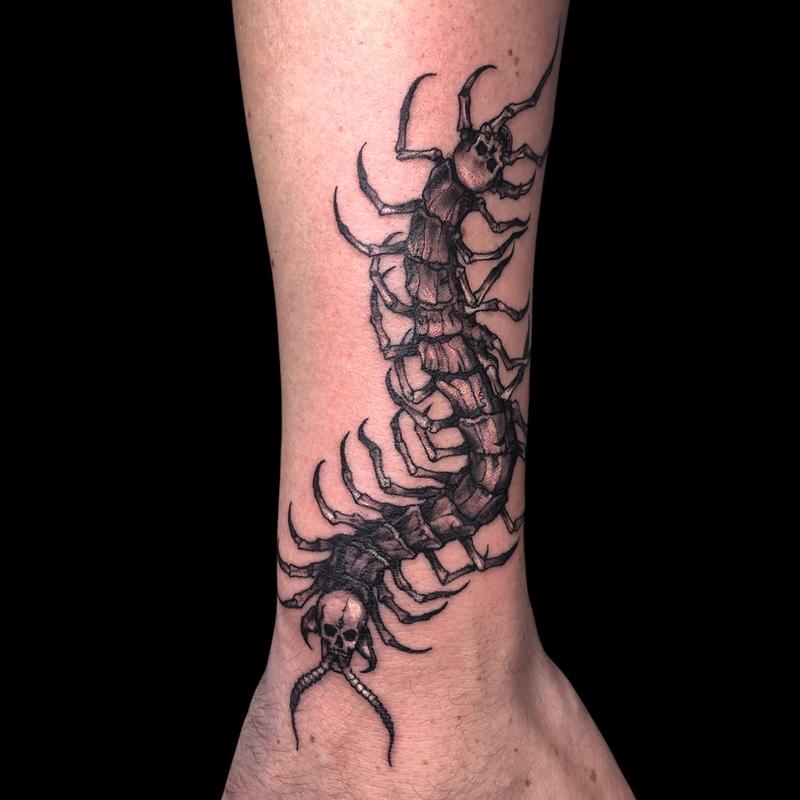 Brennan Walker Centipede Tattoo